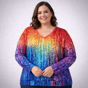 Colorful Abstract Women's Blouse